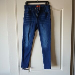 Womens Wax Jean Dark Blue Skinny Jeans